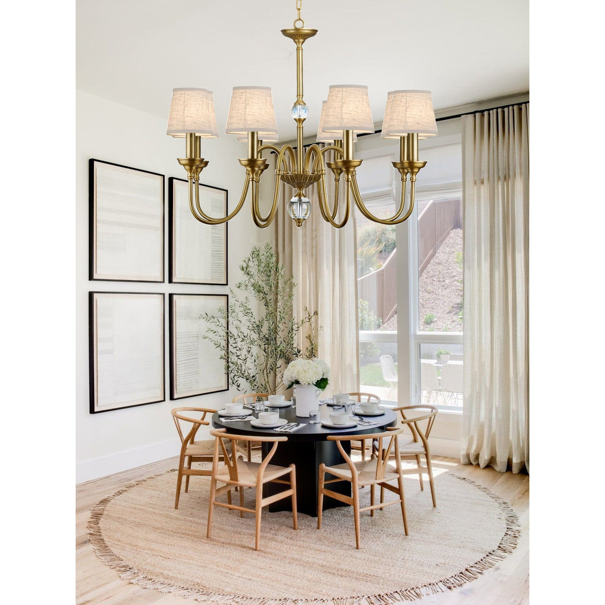 Blur candelabru cu abajur textil