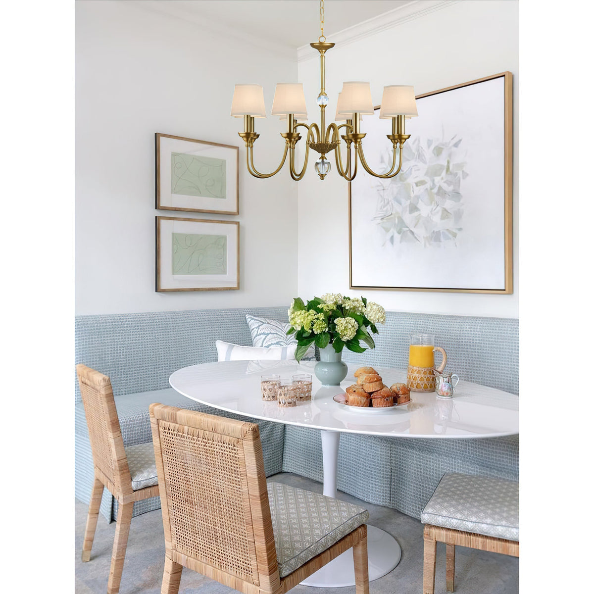 Blur candelabru cu abajur textil
