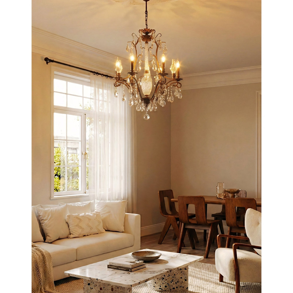 Diodem candelabru din cristal