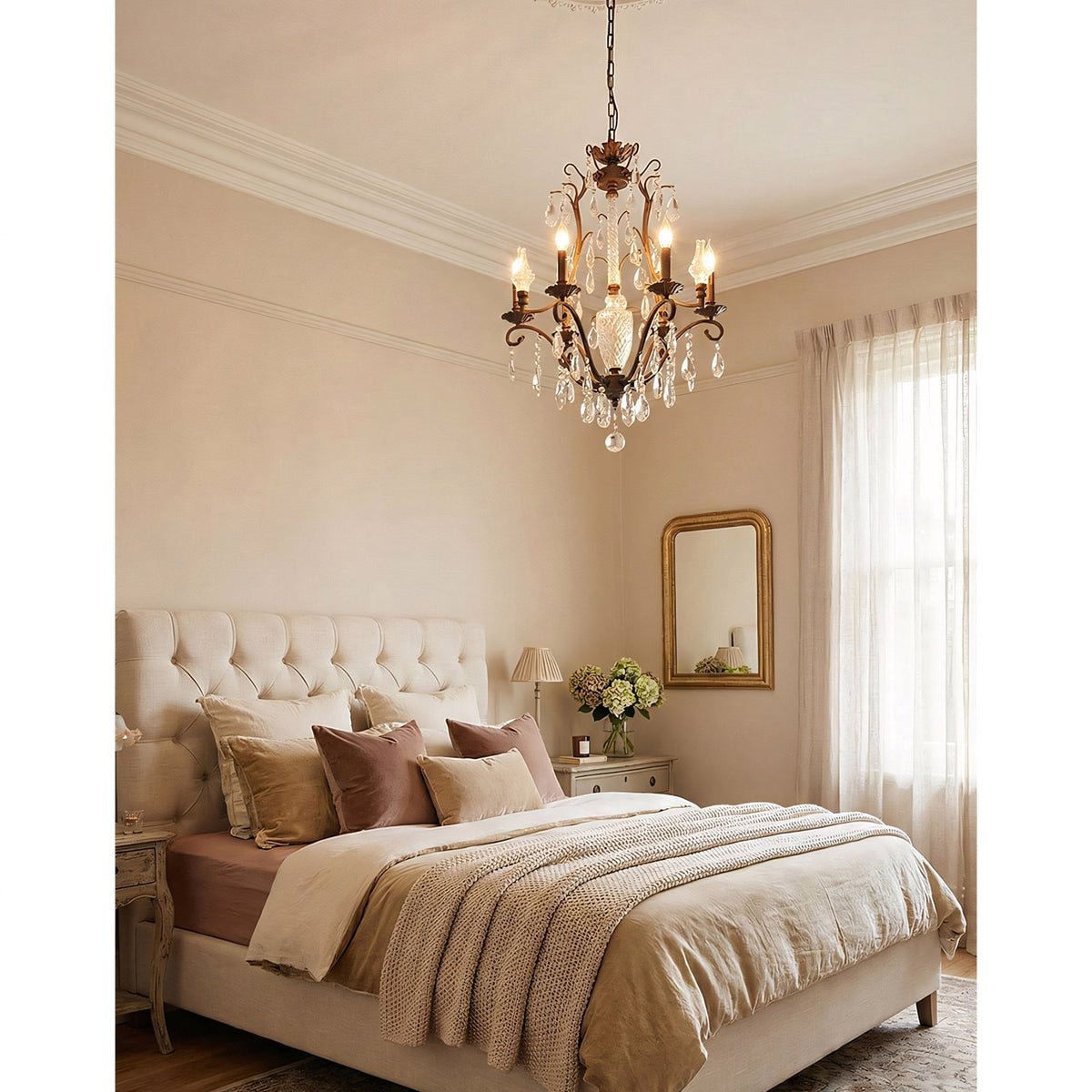 Diodem candelabru din cristal