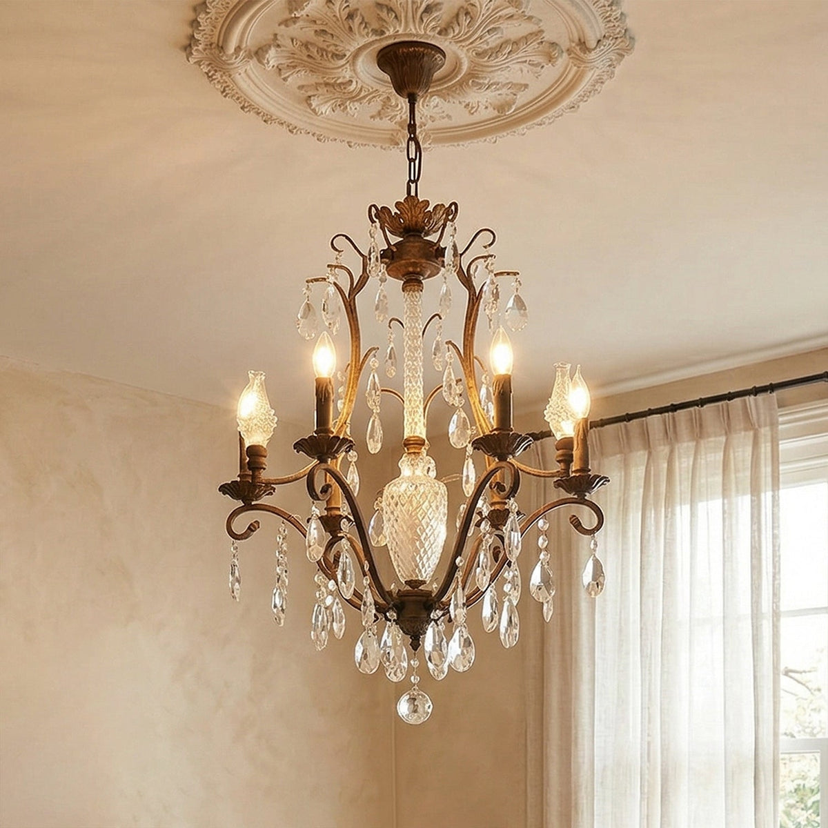 Diodem candelabru din cristal