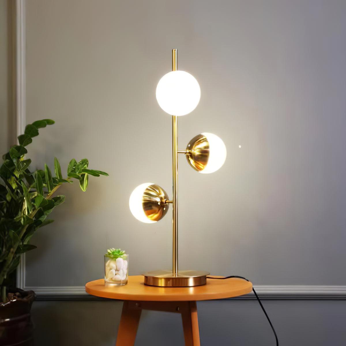 Valentina lampadar Sferic modern, metal/Ceramic, alb/auriu, pentru living