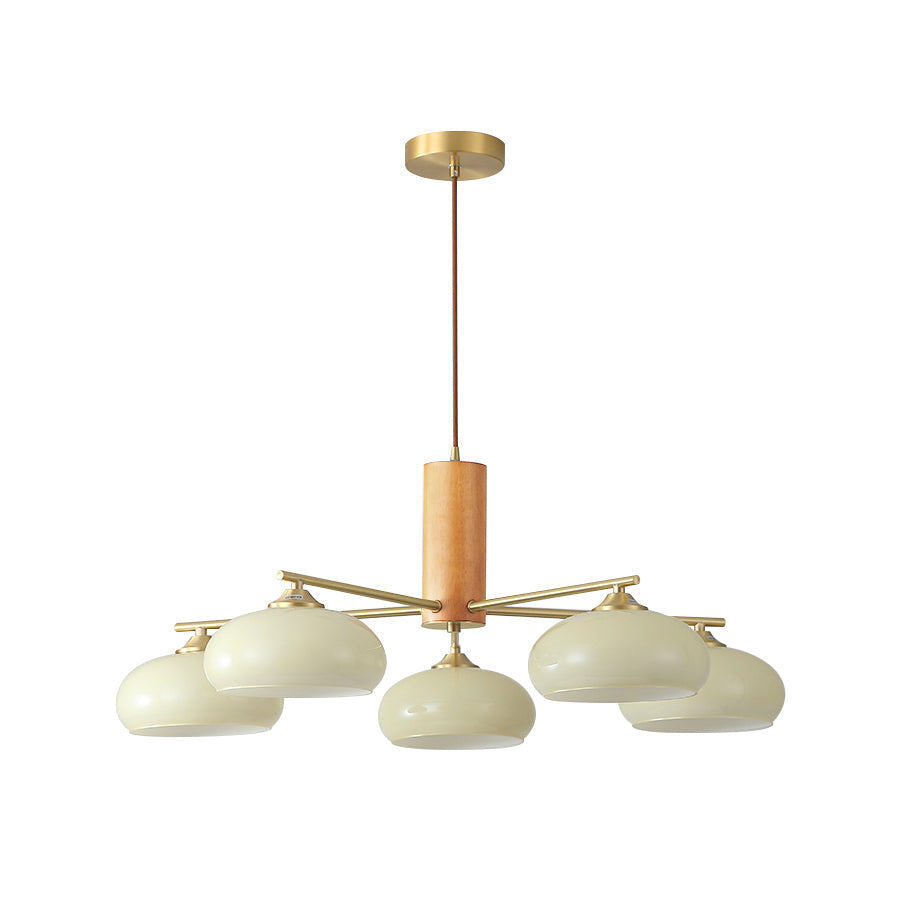 Velisian candelabru din sticlă natural portocaliu-curmală