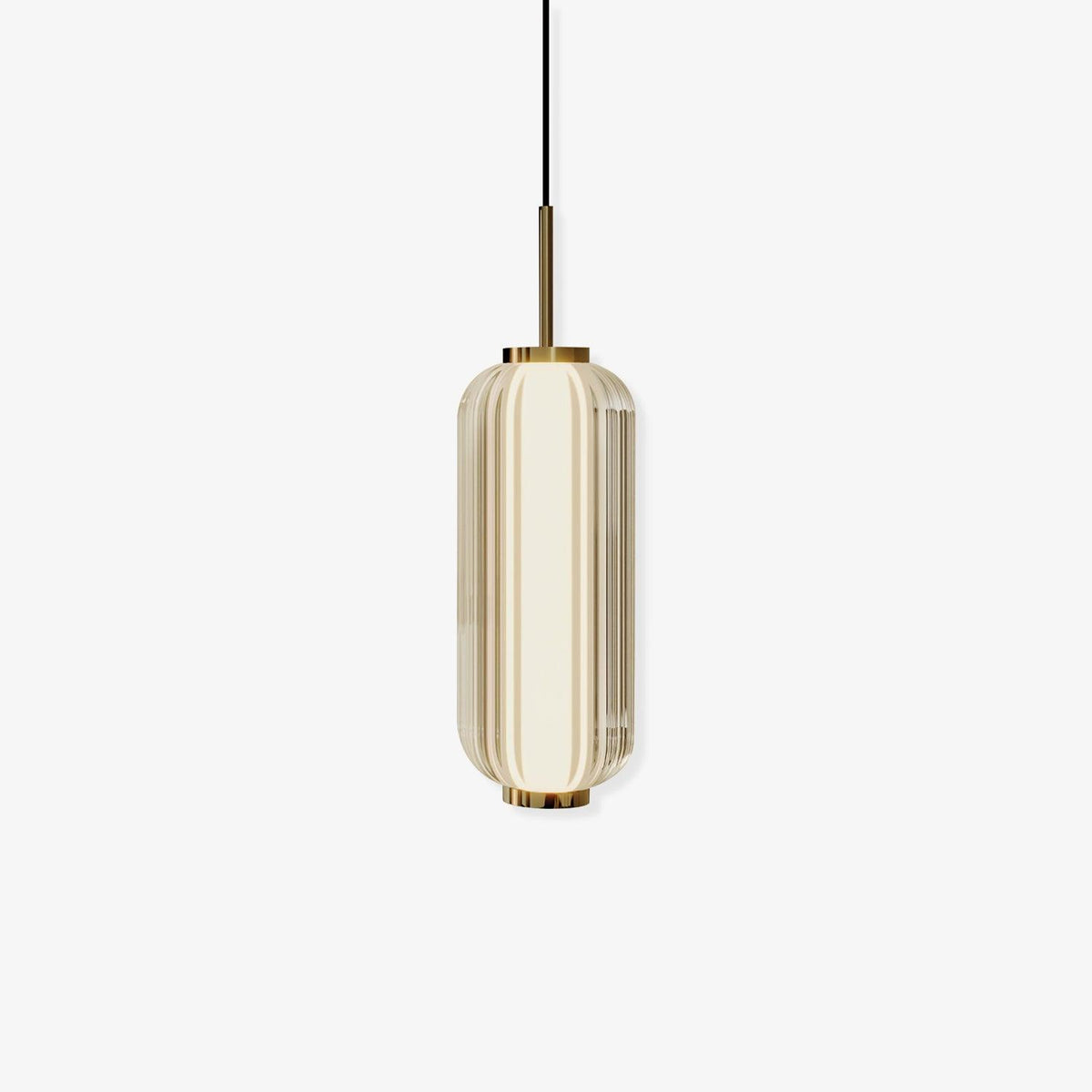 Cylindra lampă suspendată modernă din sticlă