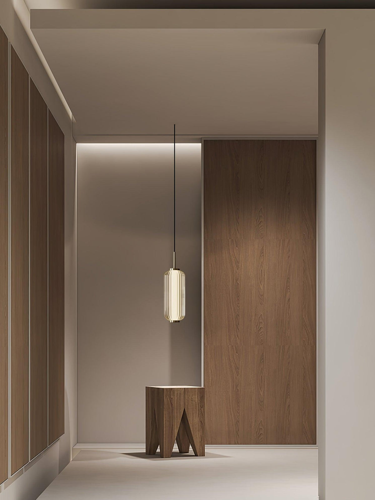 Cylindra lampă suspendată modernă din sticlă