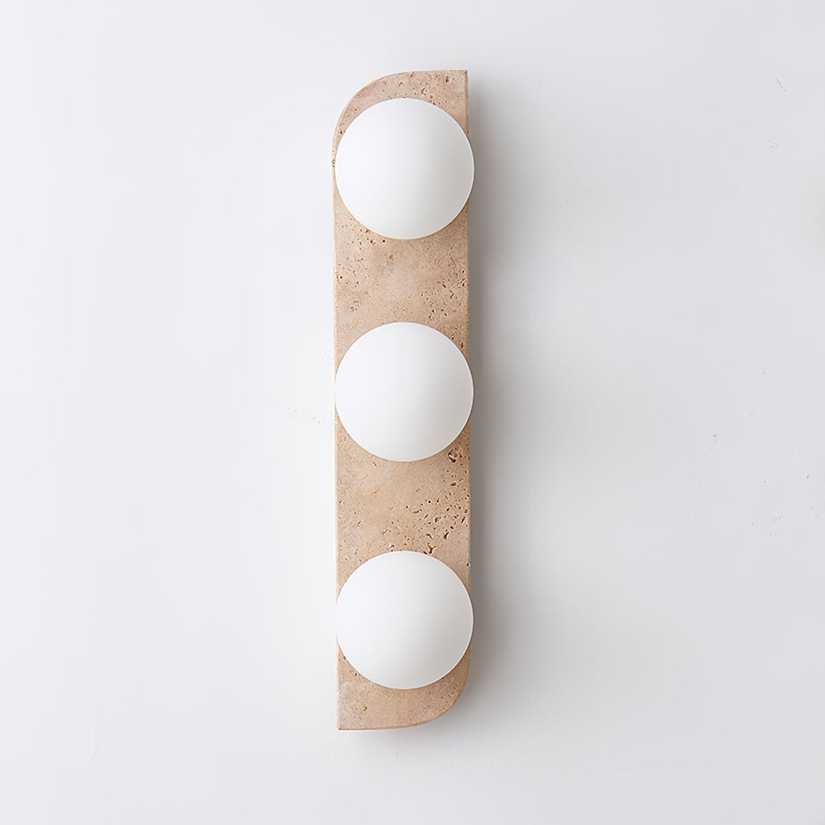 Serearia aplică de perete din travertin, minimalistă, cu ștecher