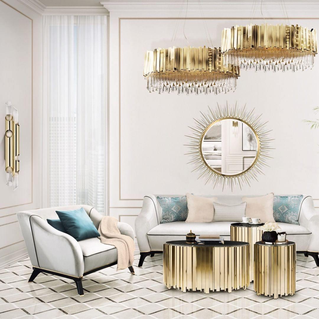 Avenu candelabru Aur cristal auriu