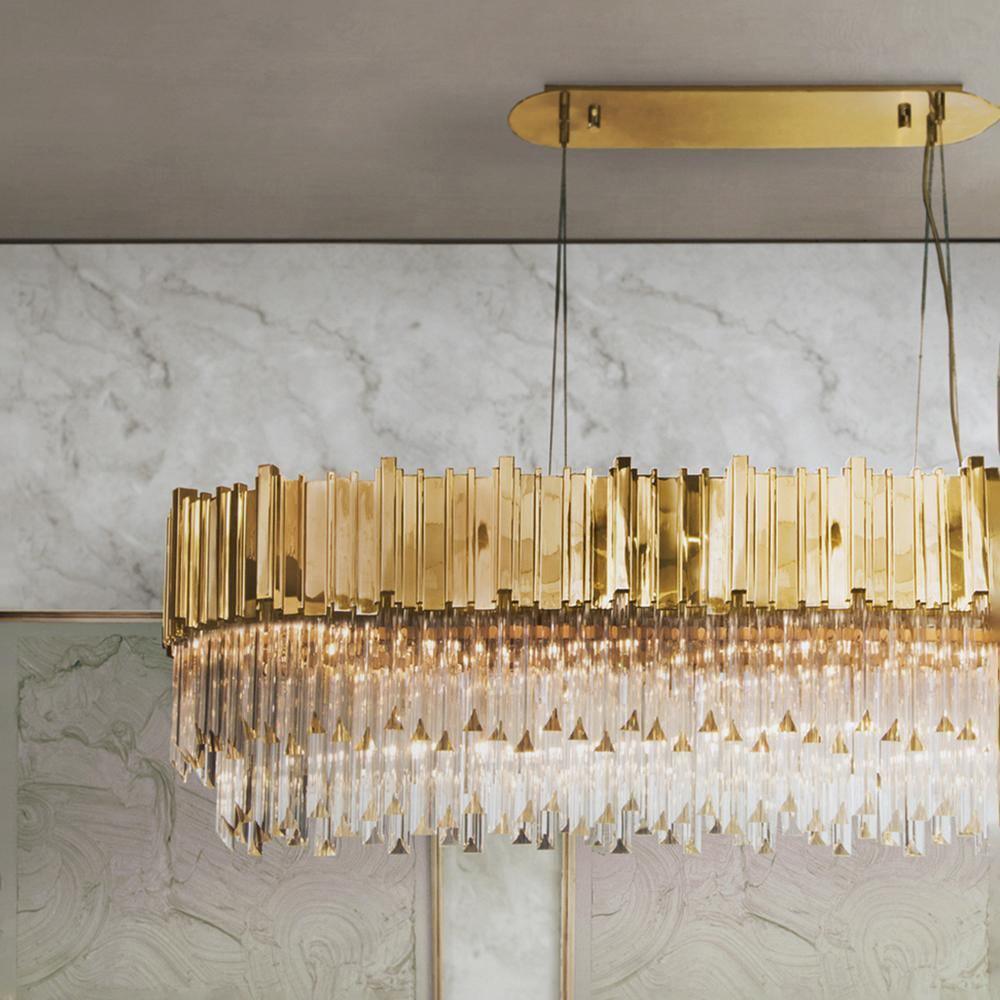 Avenu candelabru Aur cristal auriu