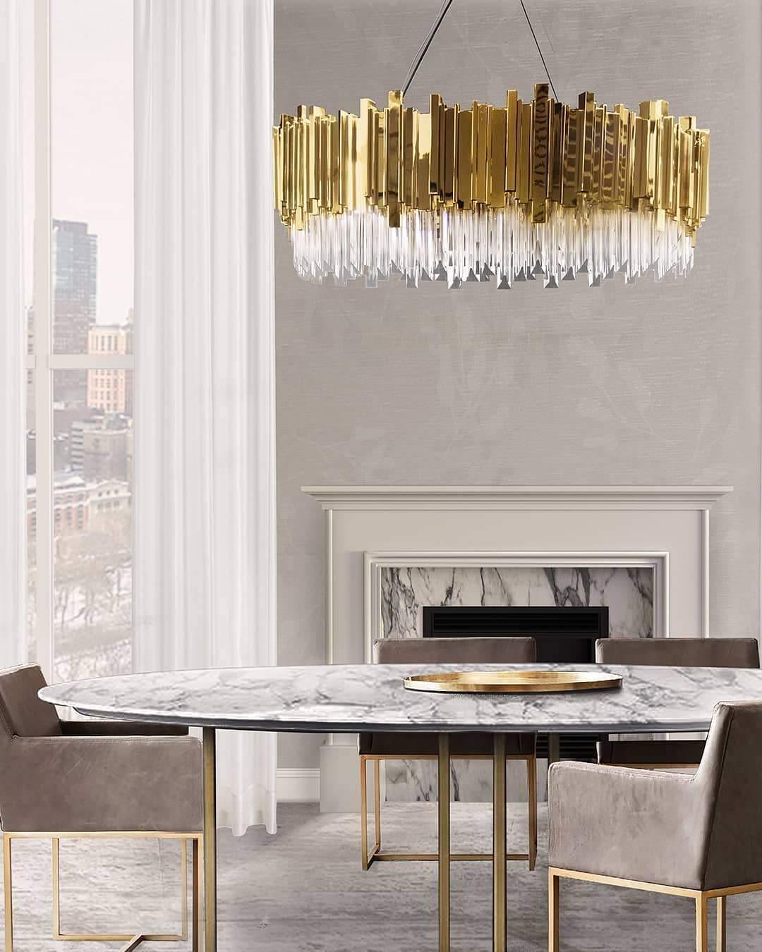 Avenu candelabru Aur cristal auriu