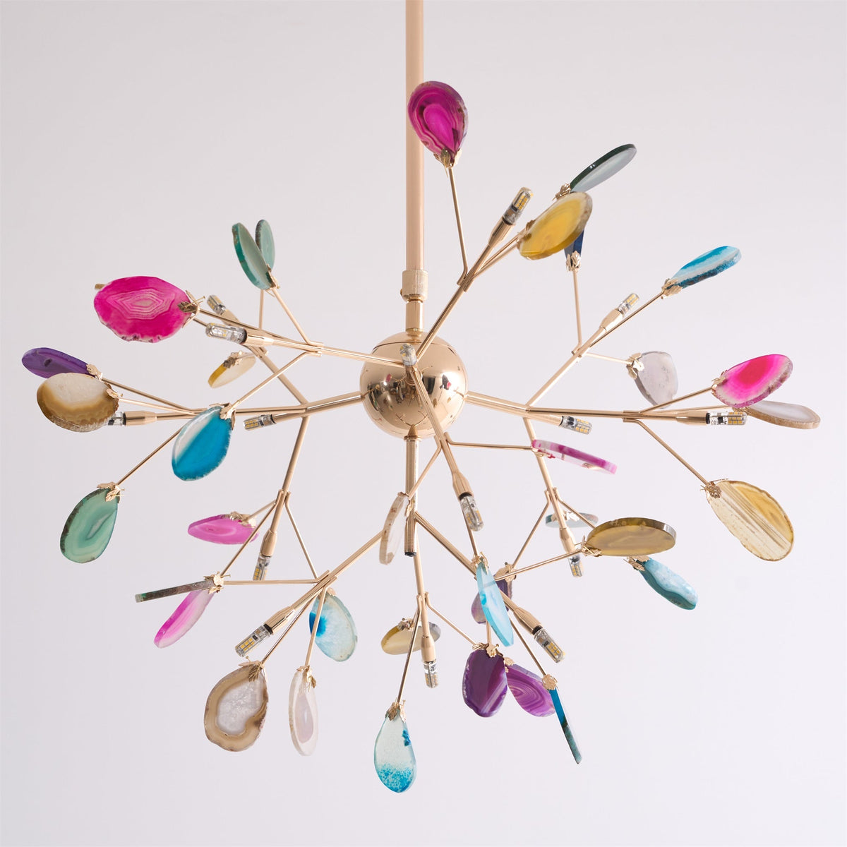 Agate candelabru Colorful Branching