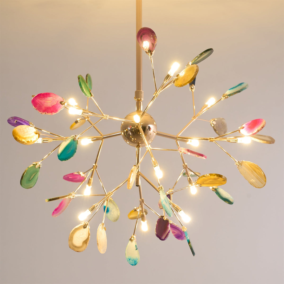 Agate candelabru Colorful Branching