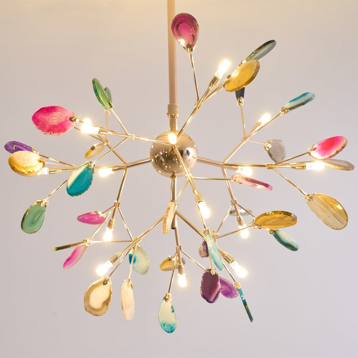 Agate candelabru Colorful Branching