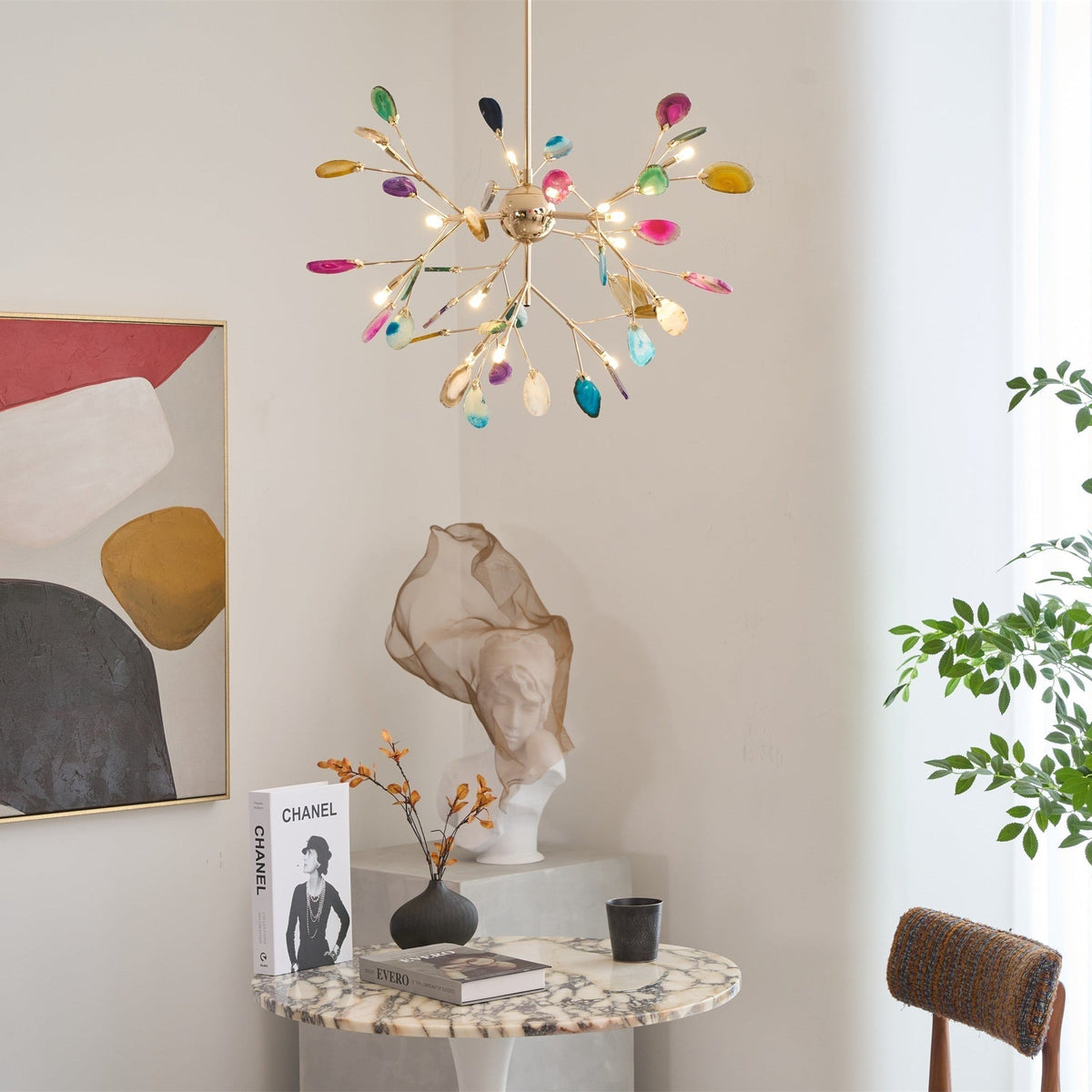 Agate candelabru Colorful Branching