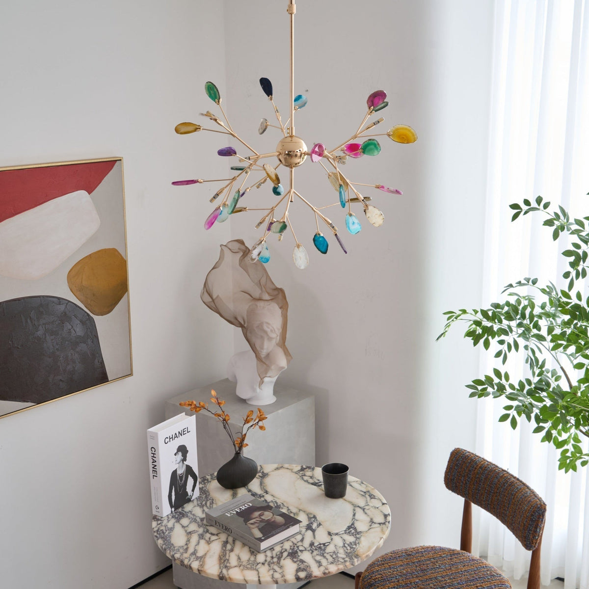 Agate candelabru Colorful Branching