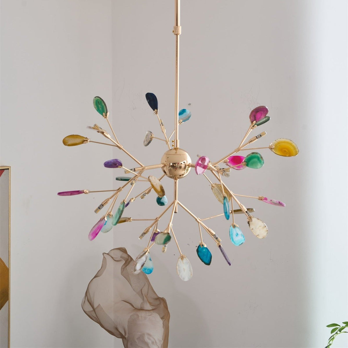 Agate candelabru Colorful Branching