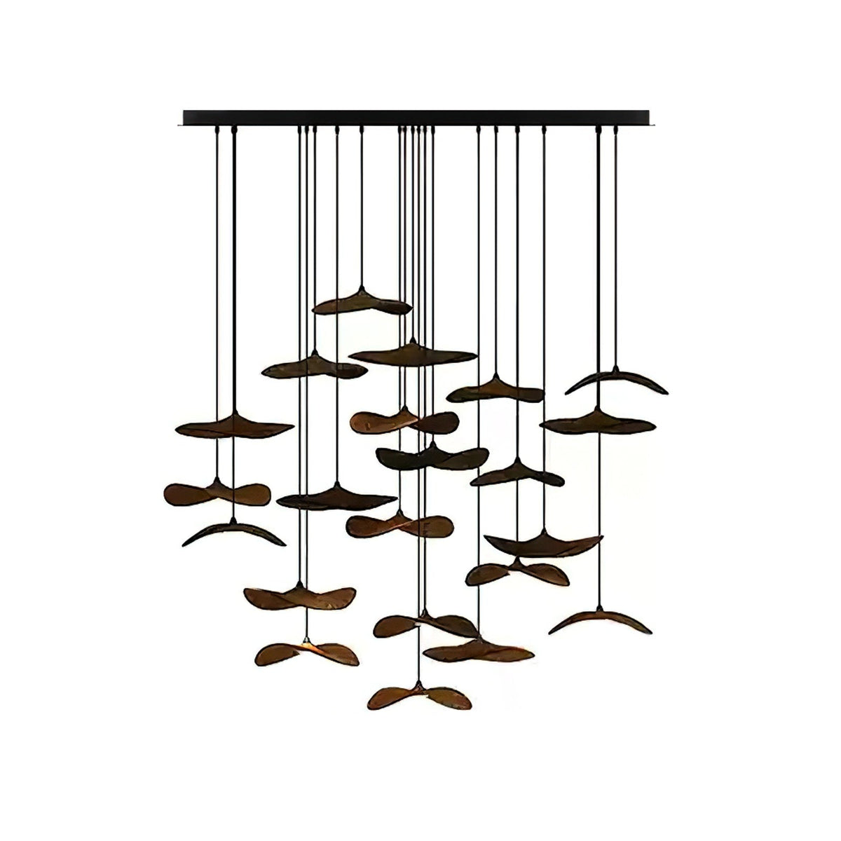Abbott candelabru modern minimalist cu frunze goale din lemn