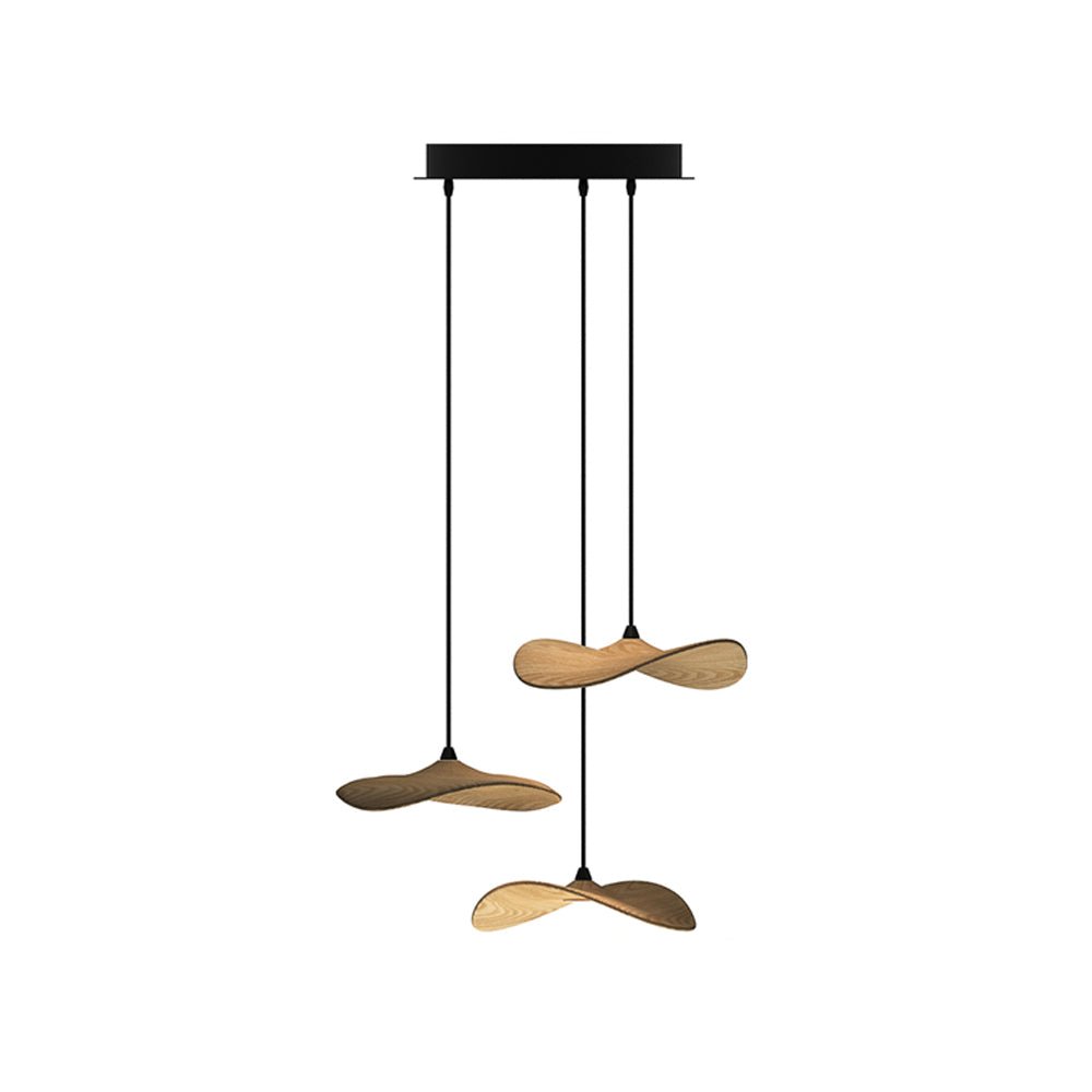 Abbott candelabru modern minimalist cu frunze goale din lemn