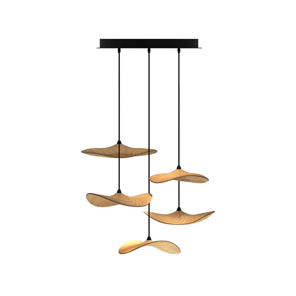 Abbott candelabru modern minimalist cu frunze goale din lemn