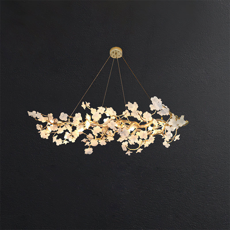 Farringstone candelabru liniar sculptural floare