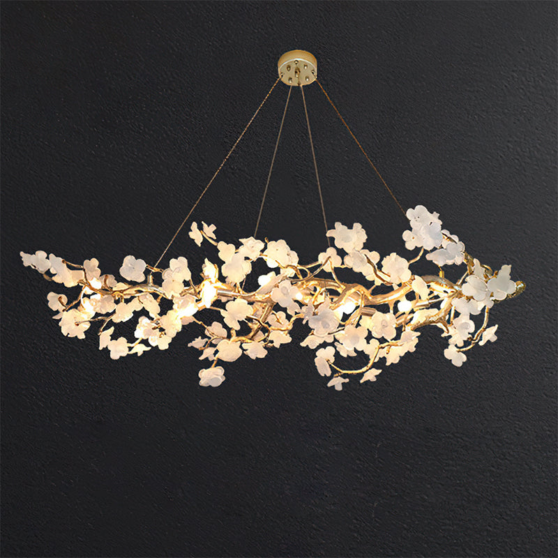 Farringstone candelabru liniar sculptural floare