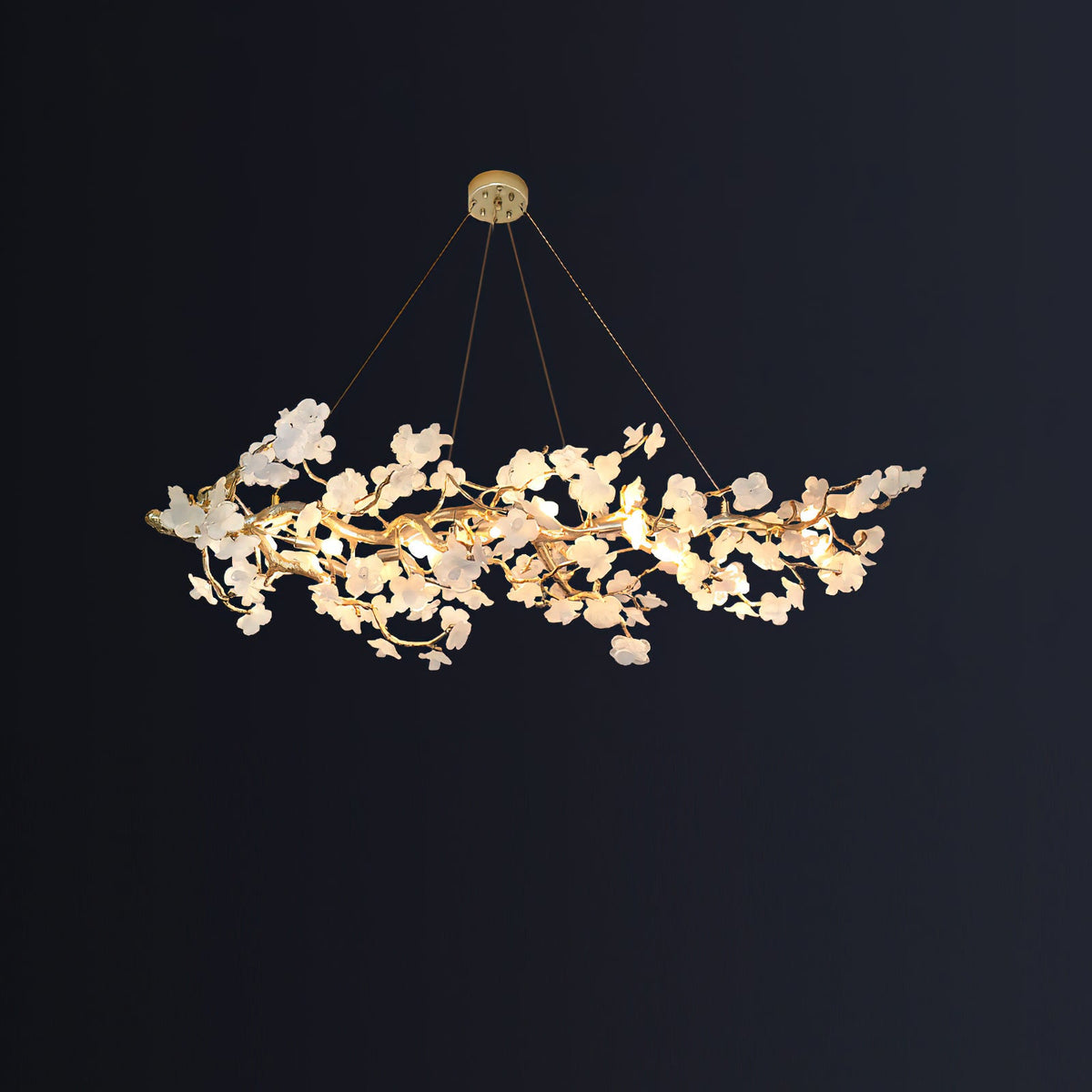 Farringstone candelabru liniar sculptural floare