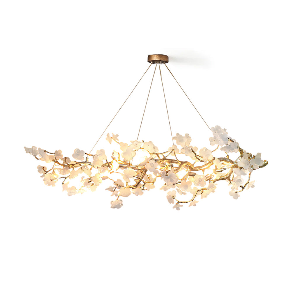 Farringstone candelabru liniar sculptural floare