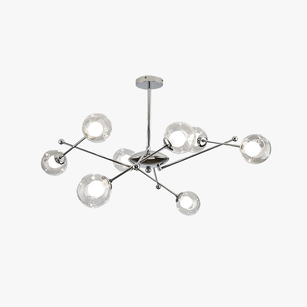 Valentina modern LED candelabru Crom sticlă living/dormitor