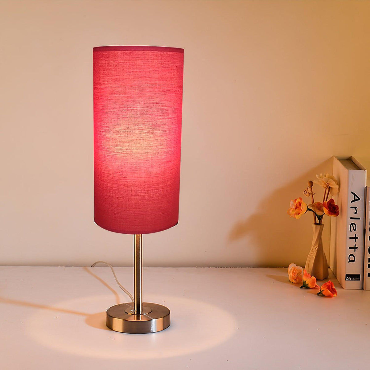 Brirel lampă de masă minimalistă cu abajur textil