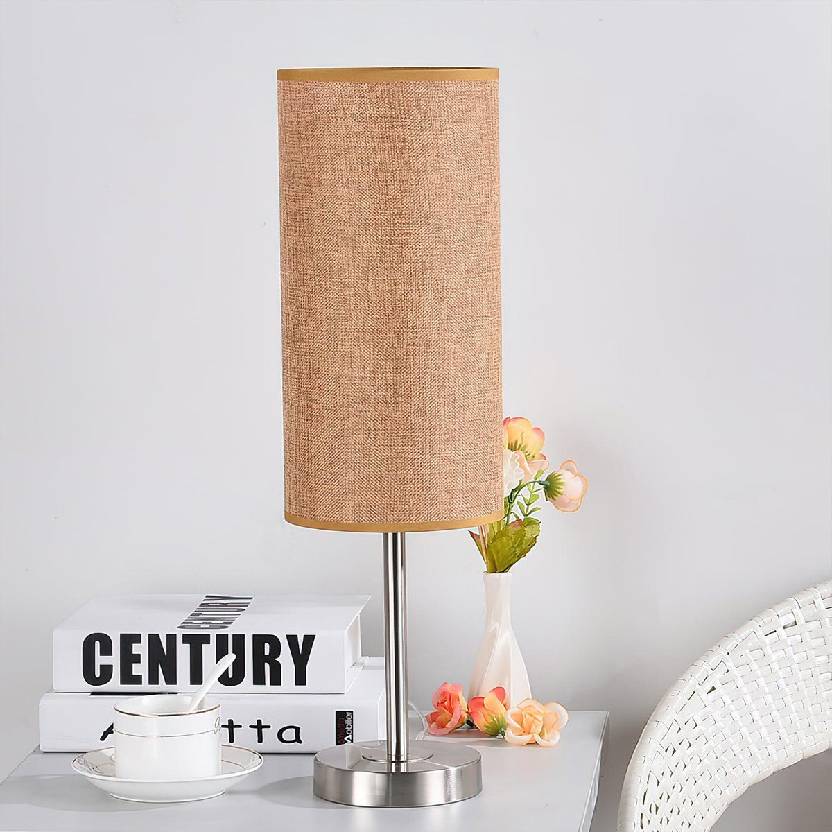 Brirel lampă de masă minimalistă cu abajur textil