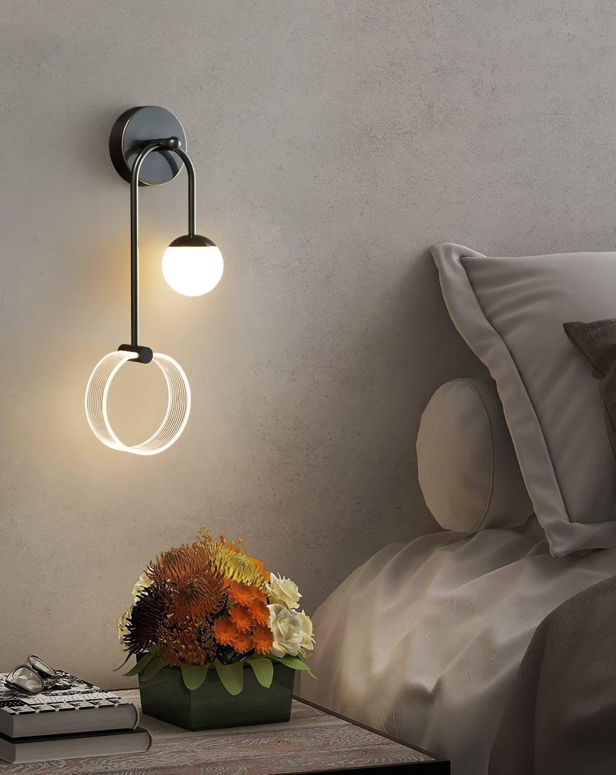 Warren aplică de perete din alamă, modernă, minimalistă, LED