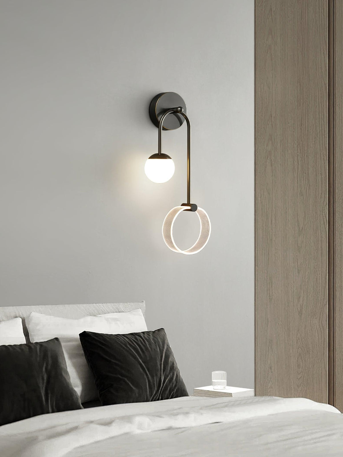 Warren aplică de perete din alamă, modernă, minimalistă, LED