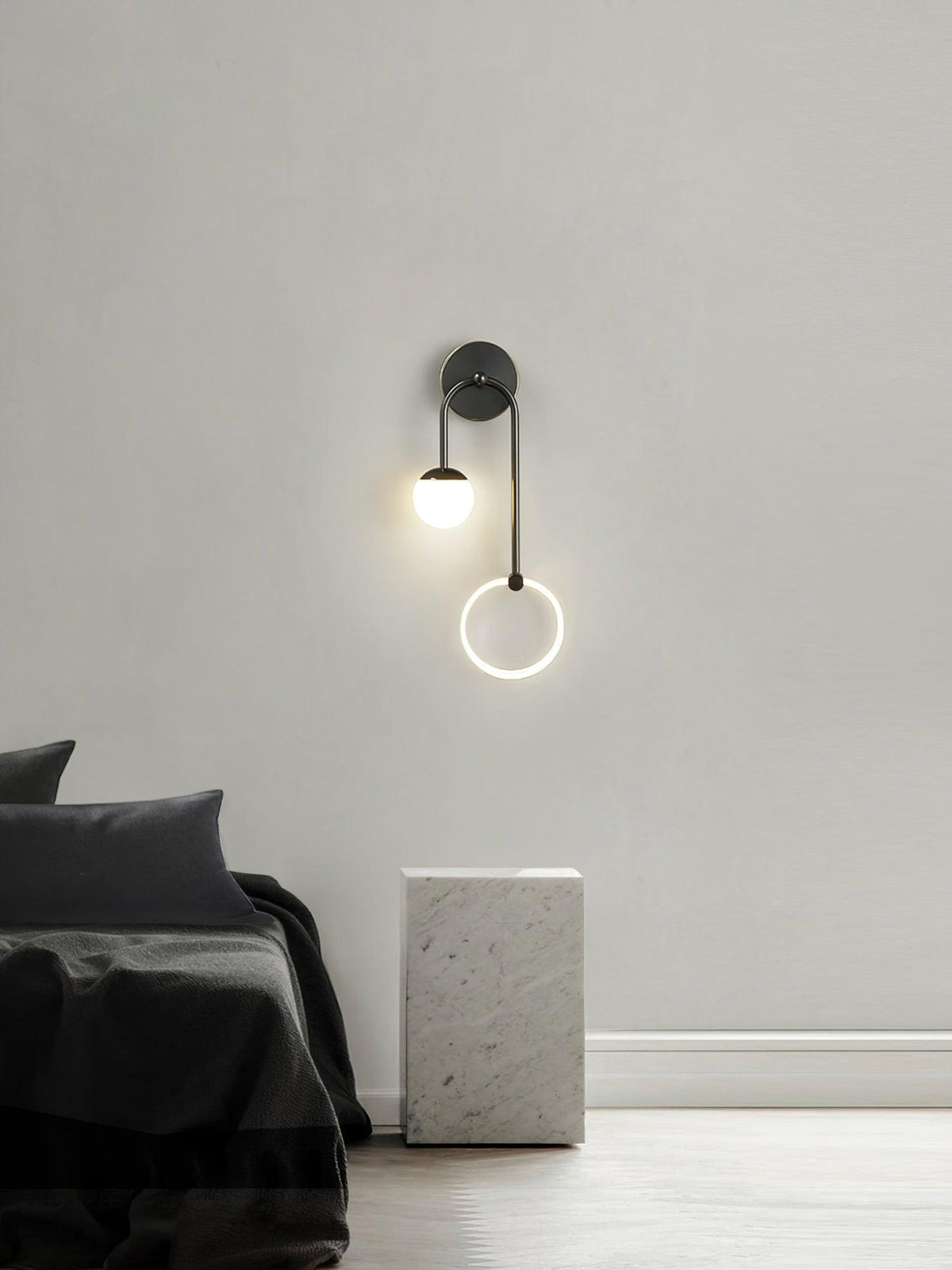 Warren aplică de perete din alamă, modernă, minimalistă, LED