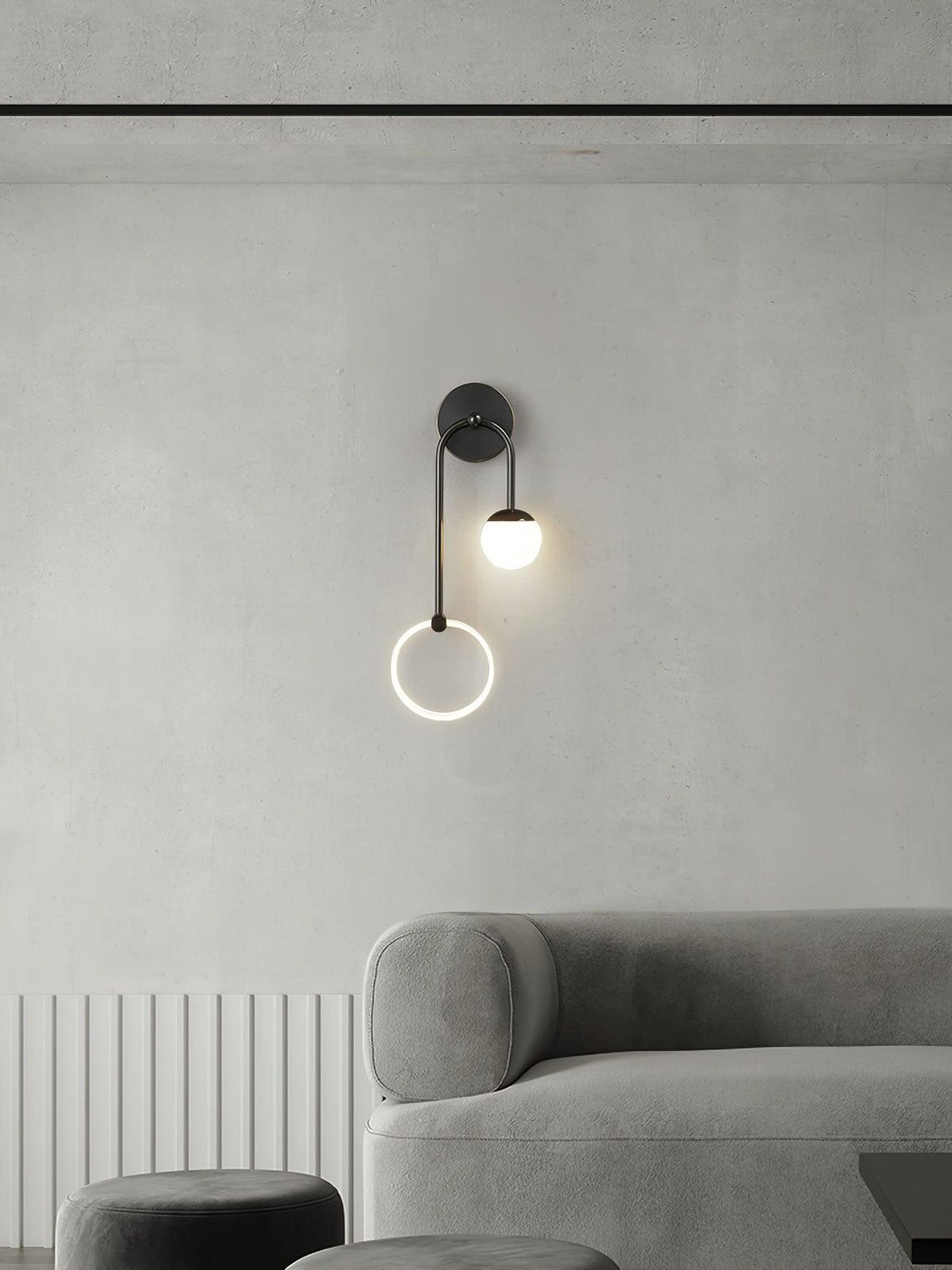 Warren aplică de perete din alamă, modernă, minimalistă, LED