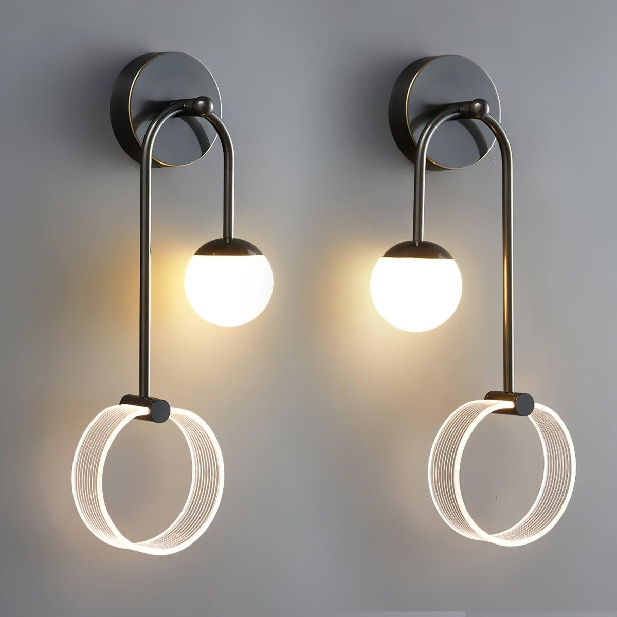 Warren aplică de perete din alamă, modernă, minimalistă, LED
