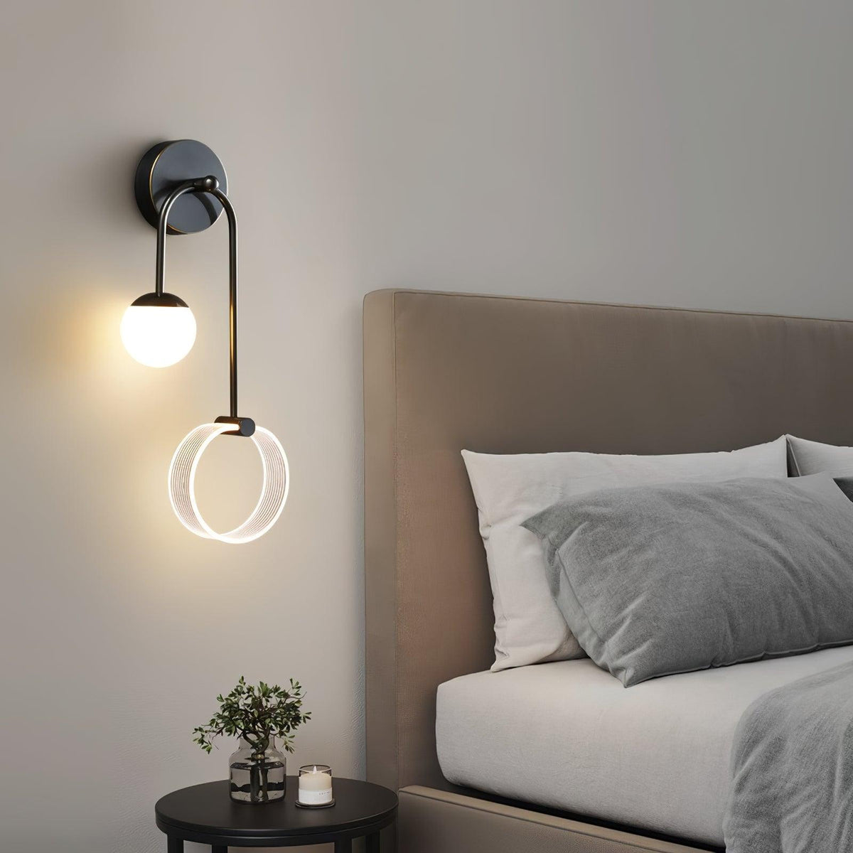 Warren aplică de perete din alamă, modernă, minimalistă, LED
