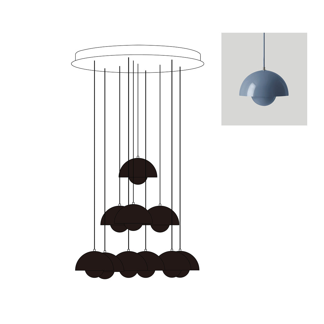 Indigle candelabru