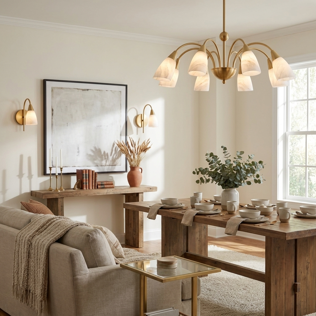 Uxford candelabru din alabastru