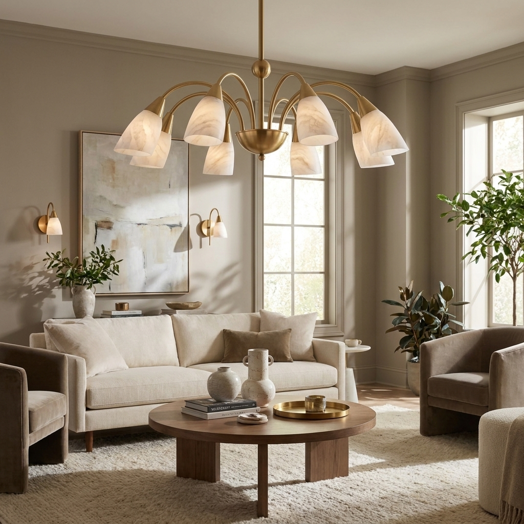 Uxford candelabru din alabastru