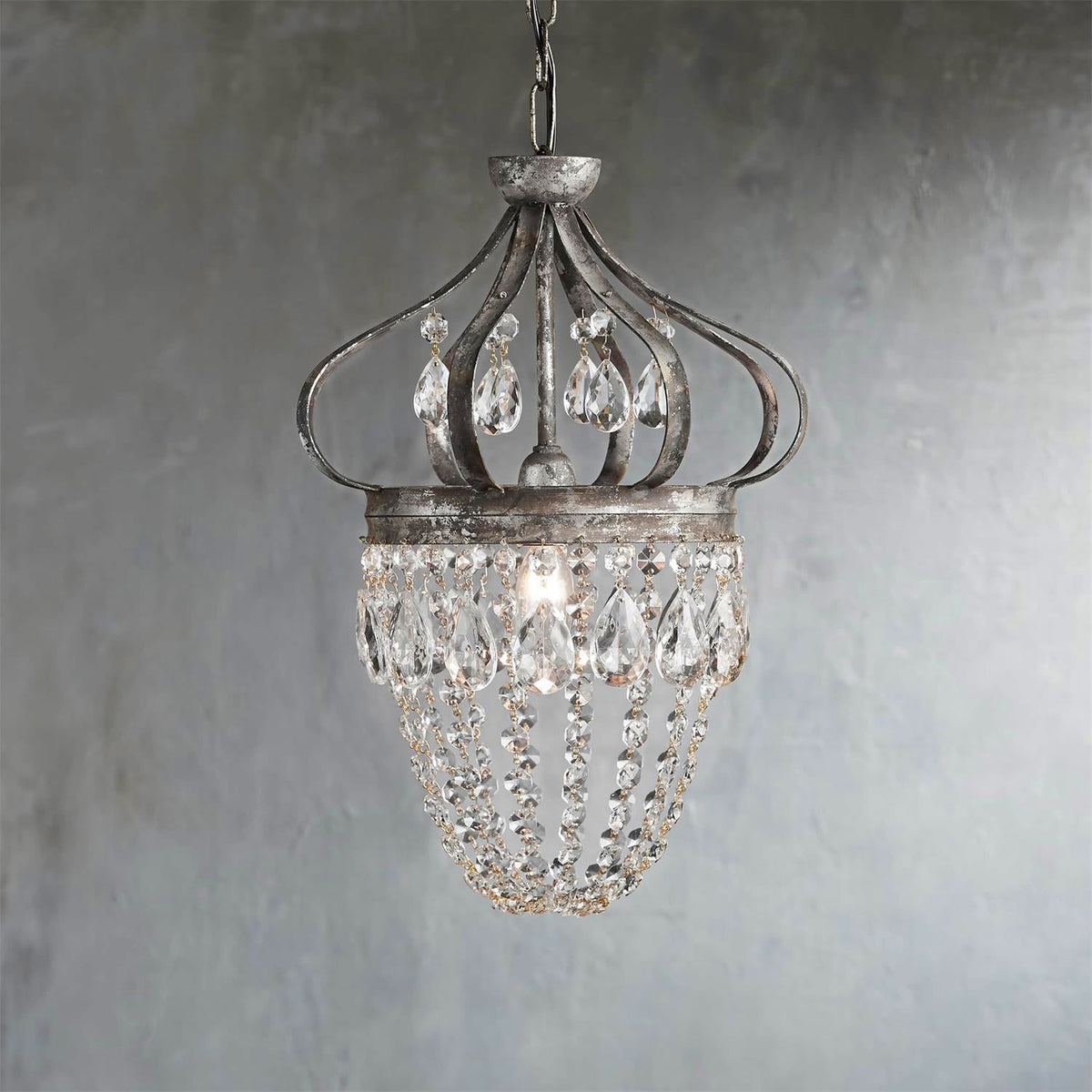 Abella candelabru cu Abajur din cristal în Formă de Lacrimă