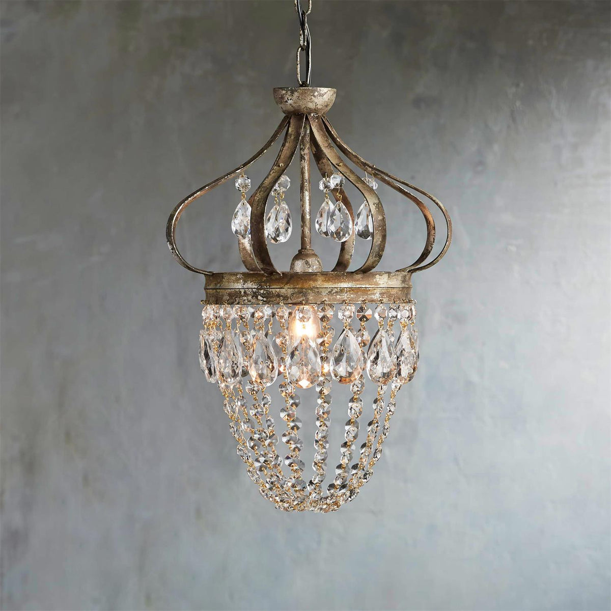 Abella candelabru cu Abajur din cristal în Formă de Lacrimă