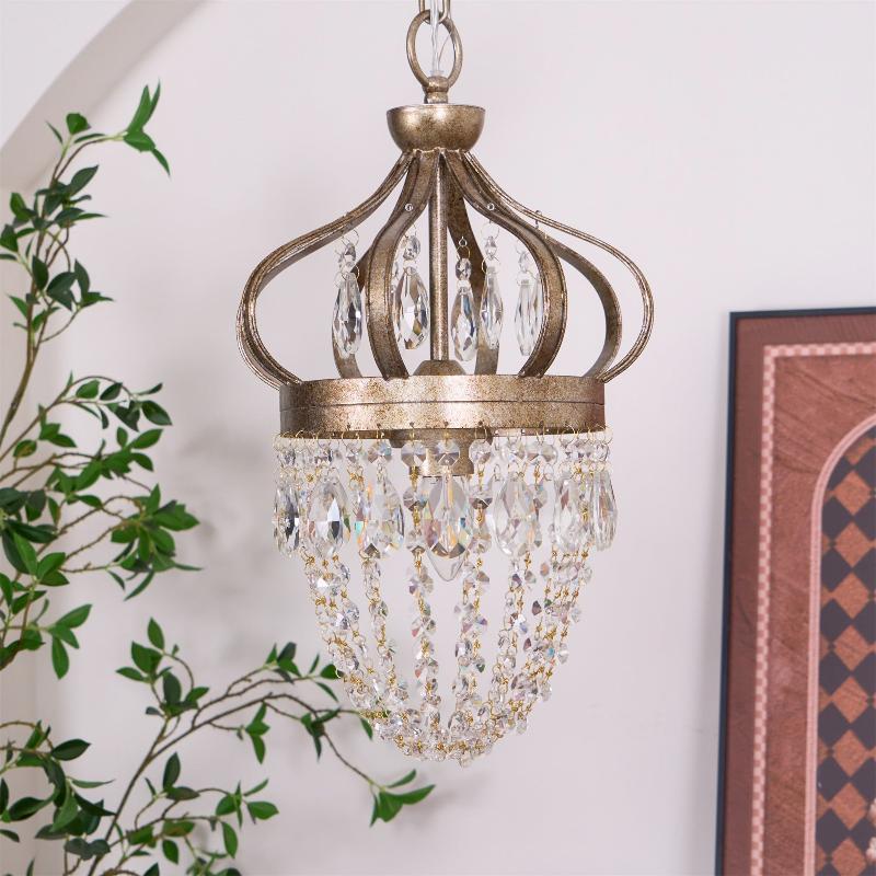 Abella candelabru cu Abajur din cristal în Formă de Lacrimă