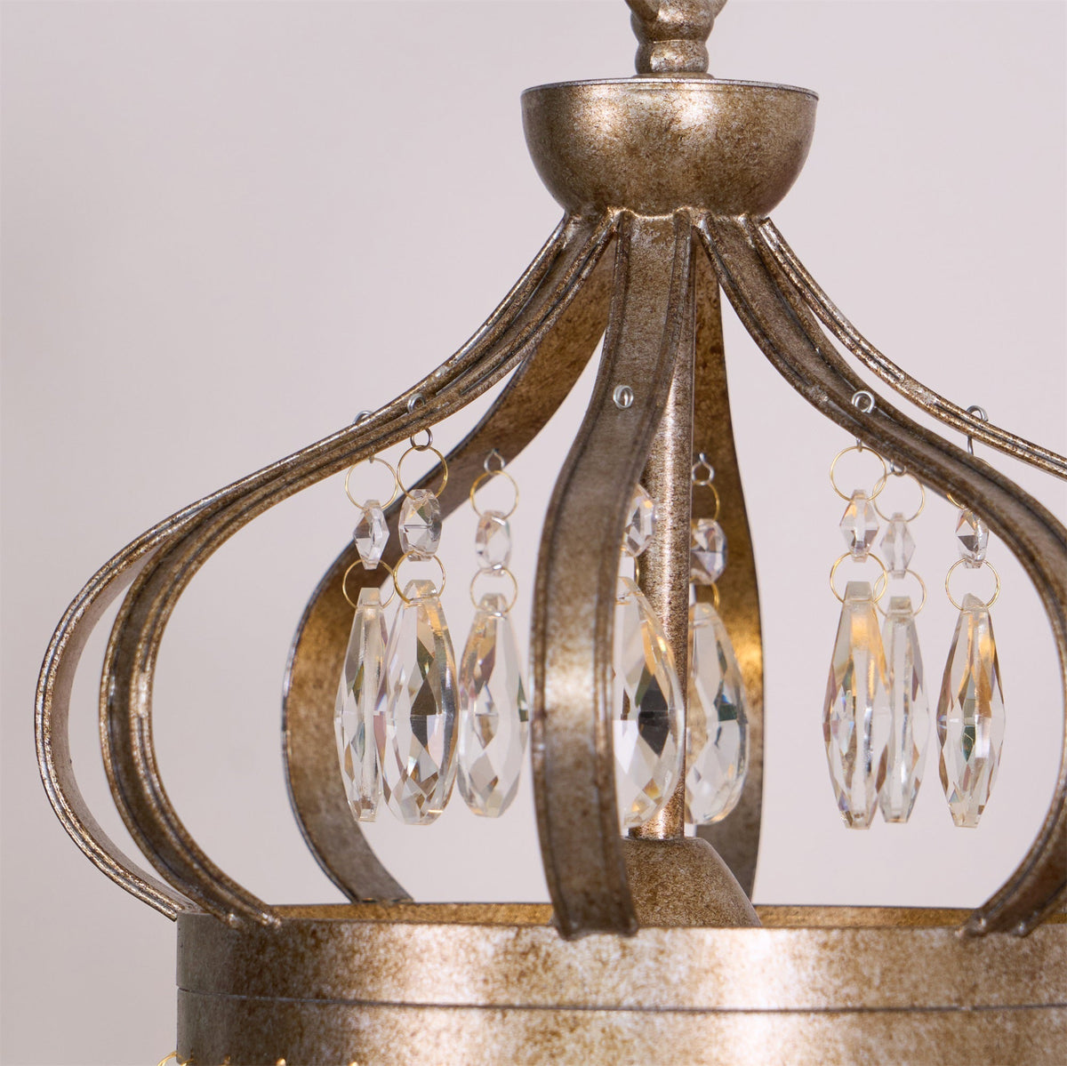 Abella candelabru cu Abajur din cristal în Formă de Lacrimă