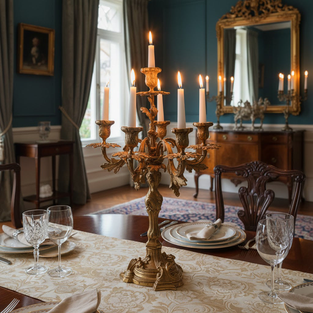 Renarine candelabru Rococo cu șapte surse de lumină