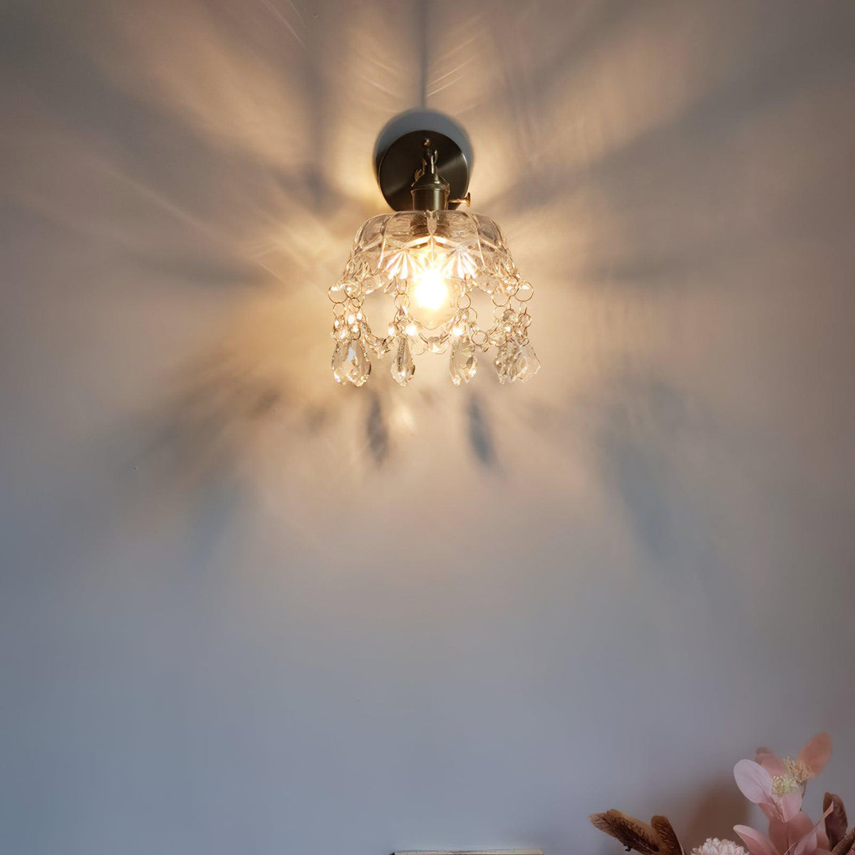 Baleno aplică de perete din cristal, postmodernă, de lux, franceză, cu ciucuri