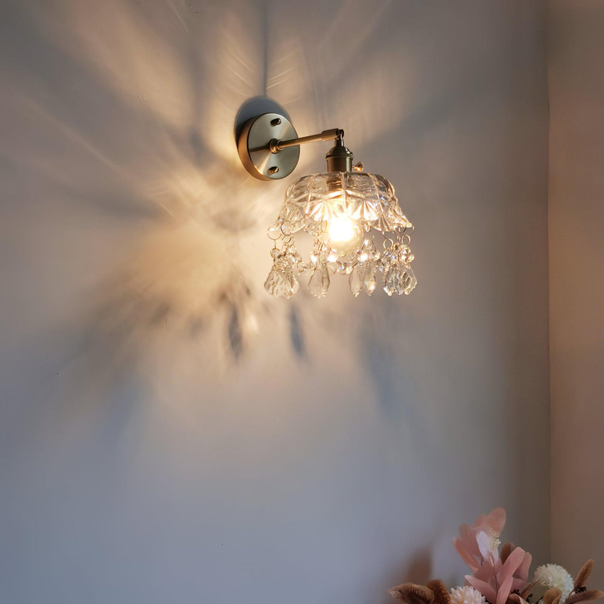 Baleno aplică de perete din cristal, postmodernă, de lux, franceză, cu ciucuri