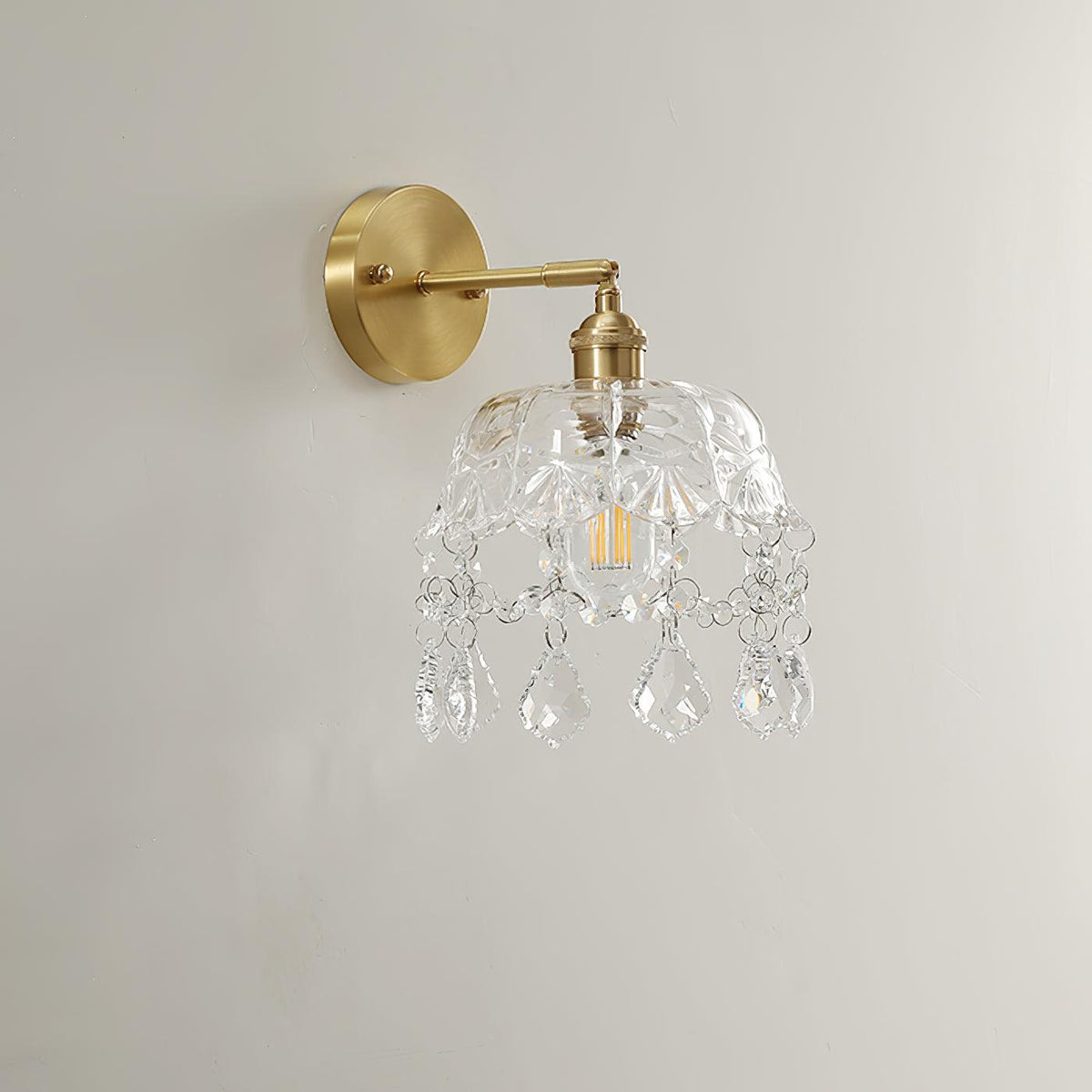 Baleno aplică de perete din cristal, postmodernă, de lux, franceză, cu ciucuri