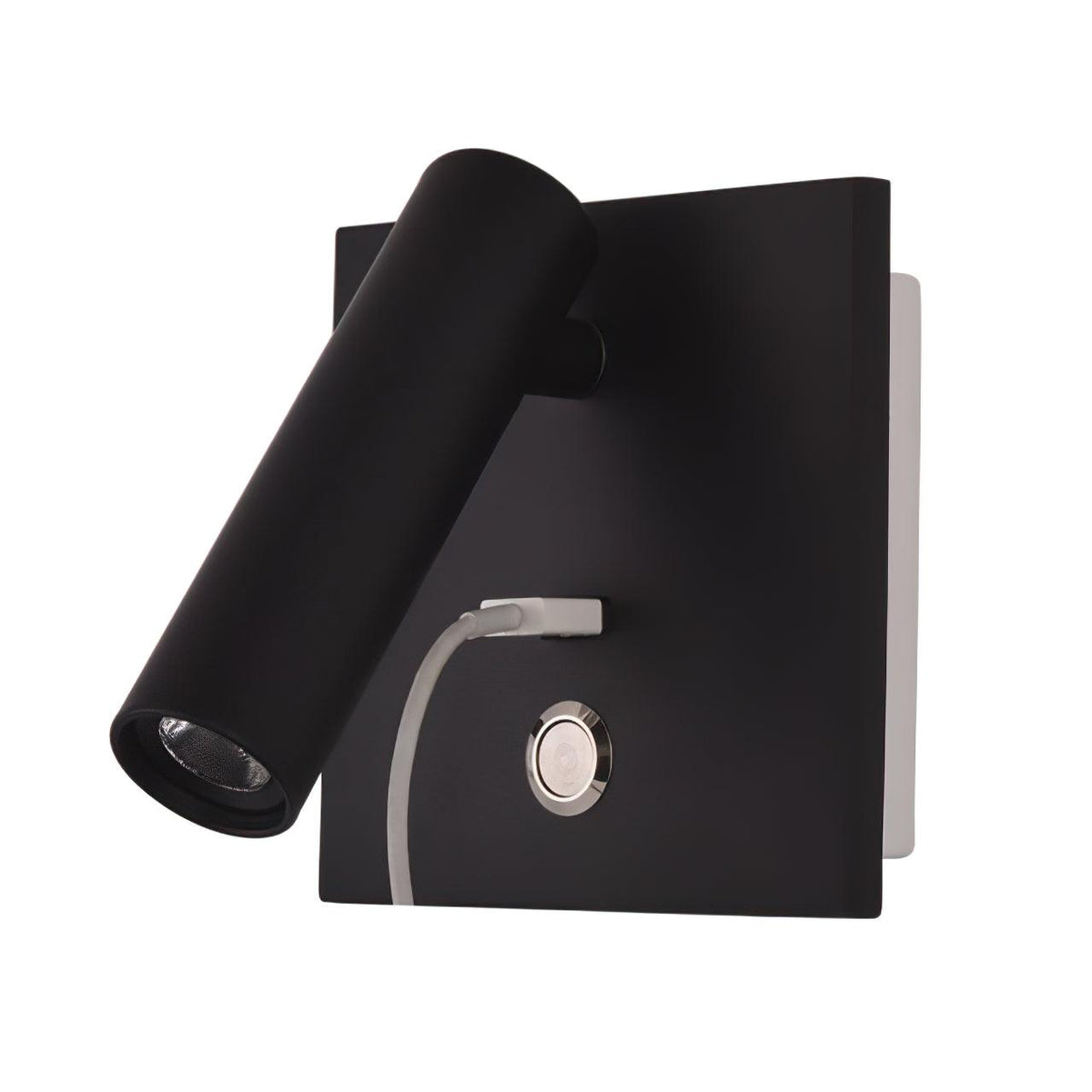 Sothis aplică de perete modernă minimalistă pentru pat USB negru