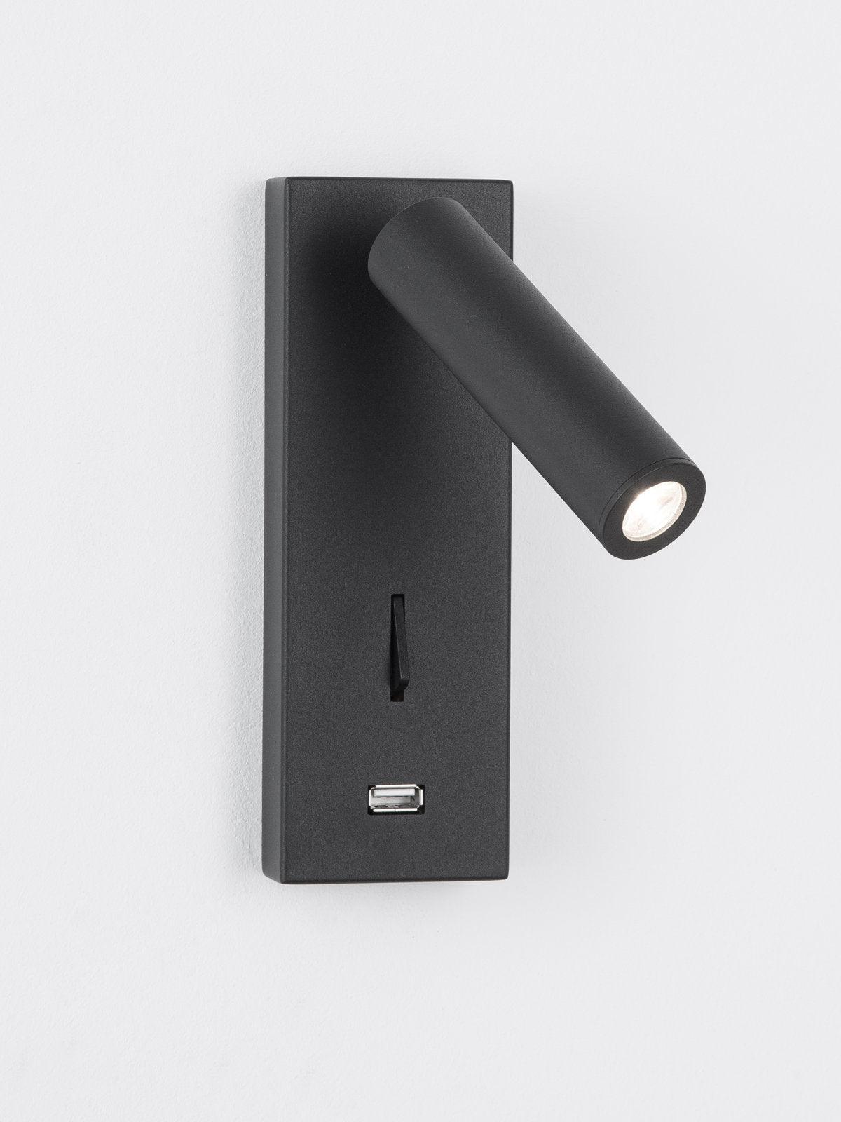 Sothis aplică de perete modernă minimalistă pentru pat USB negru