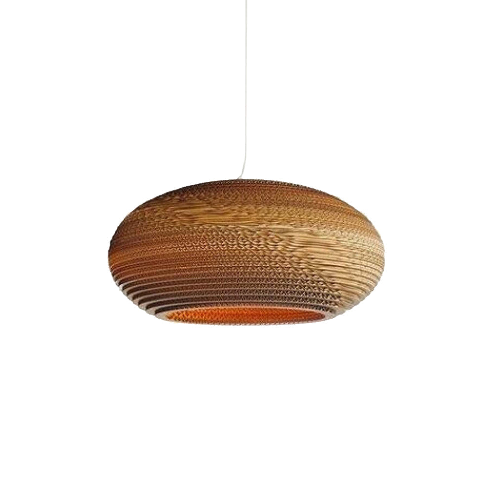 Muto Pastoral Silkworm Rustic hârtie lampă suspendată