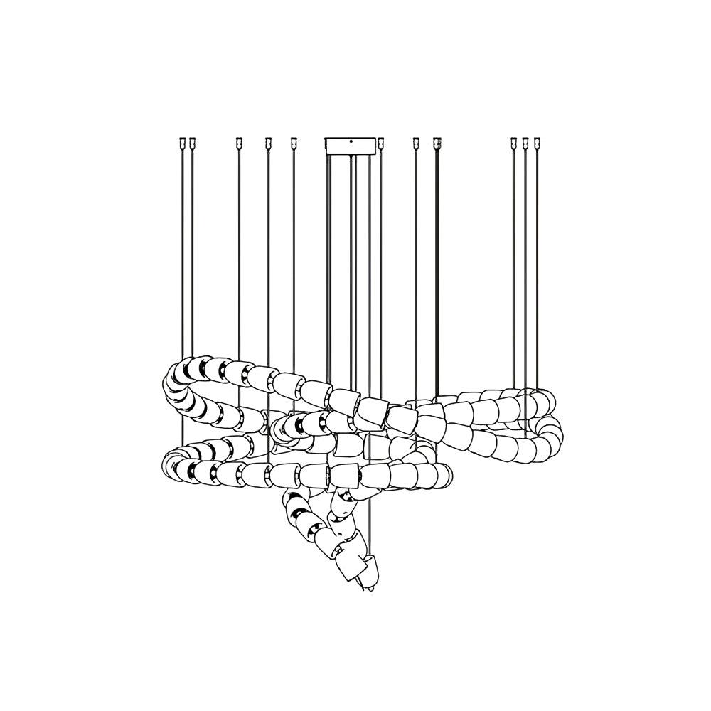 Nexus candelabru din cristal, cromat